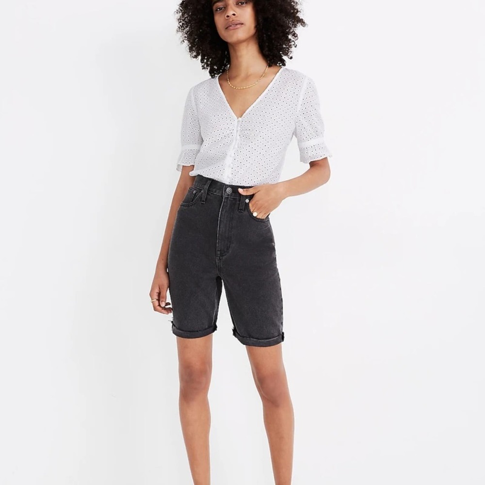 Madewell High-Rise Long Denim Shorts